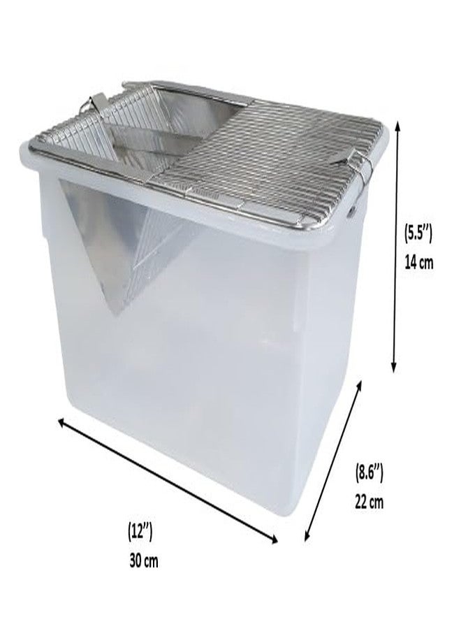 إيه إل قفص حيوانات من البولي بروبيلين مع زجاجة ماء سعة 125 مل، مناسب لأقفاص الحيوانات، زجاجة مقاومة للماء، مأوى ممتاز لأنواع الحيوانات المختلفة، أقفاص الفئران، أقفاص الجرذان، وأقفاص الهامستر (290 × 220 × 140 مم). - Image 2