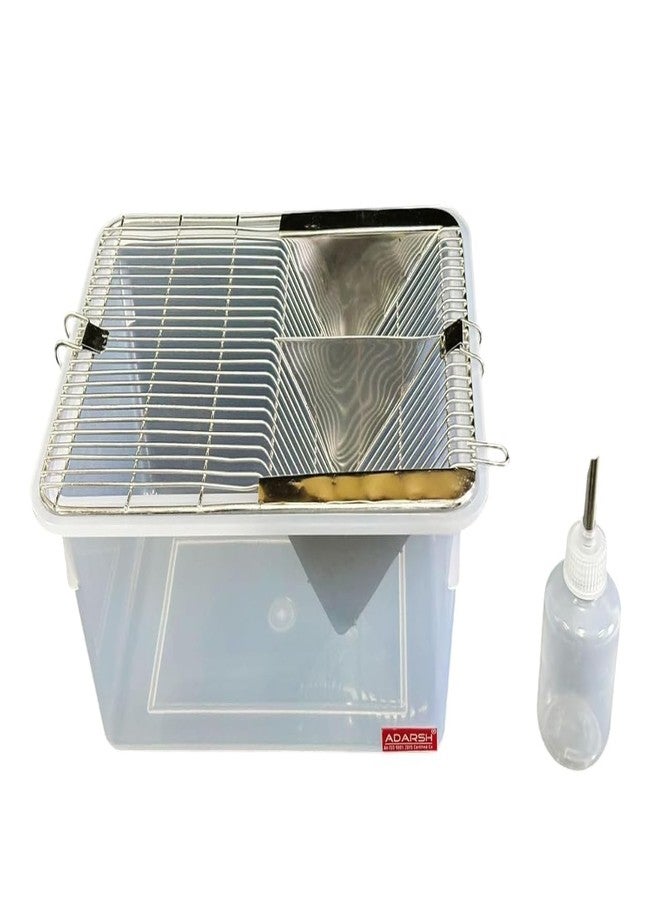 إيه إل قفص حيوانات من البولي بروبيلين مع زجاجة ماء سعة 125 مل، مناسب لأقفاص الحيوانات، زجاجة مقاومة للماء، مأوى ممتاز لأنواع الحيوانات المختلفة، أقفاص الفئران، أقفاص الجرذان، وأقفاص الهامستر (290 × 220 × 140 مم). - Image 4