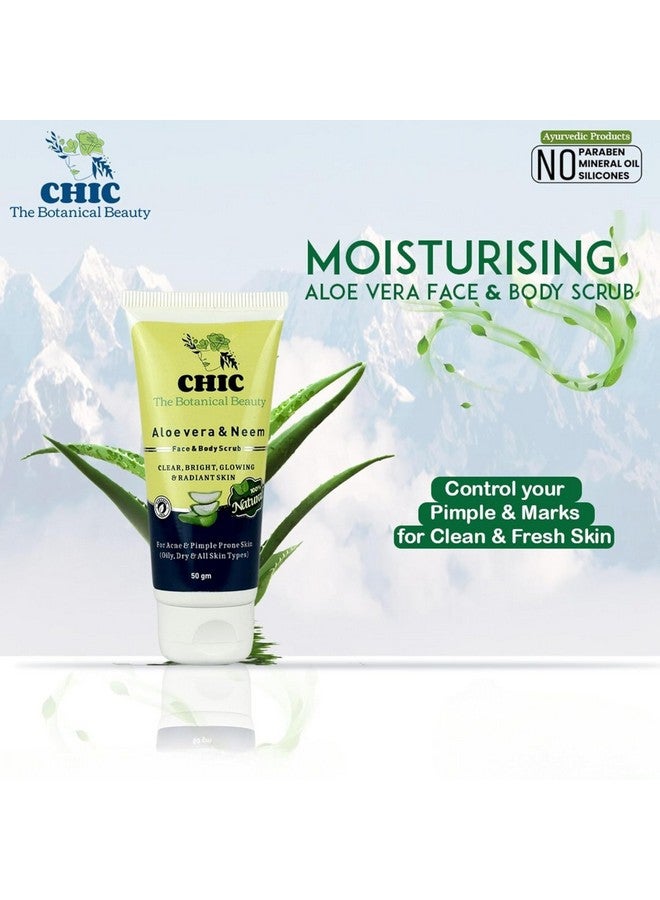 CHIC The Botanical Beauty Combo of Pigmentation Repair Cream and Aloe Vera & Neem Face and Body Scrub, 50 gm, Clear, Bright, Glowing Skin - Image 2