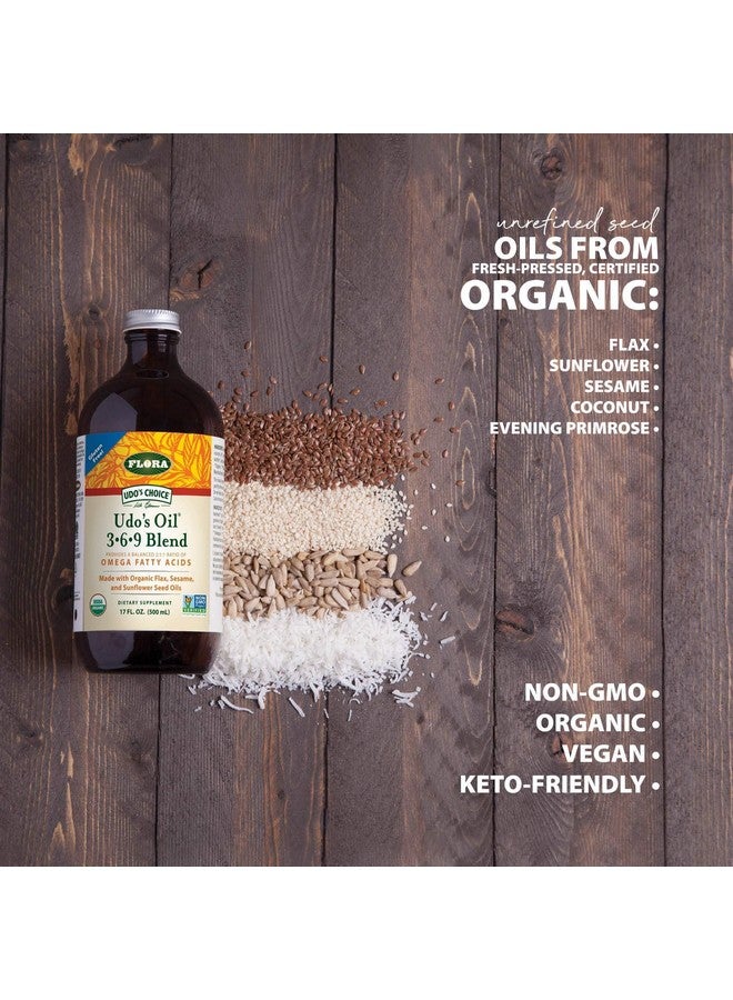 Flora Udo's Oil 3-6-9 Blend - Vegan Omega-3 & Omega-6 - Contains Organic Coconut & Flax Seed Oil - Keep Chilled - 32 fl. oz. - Image 3