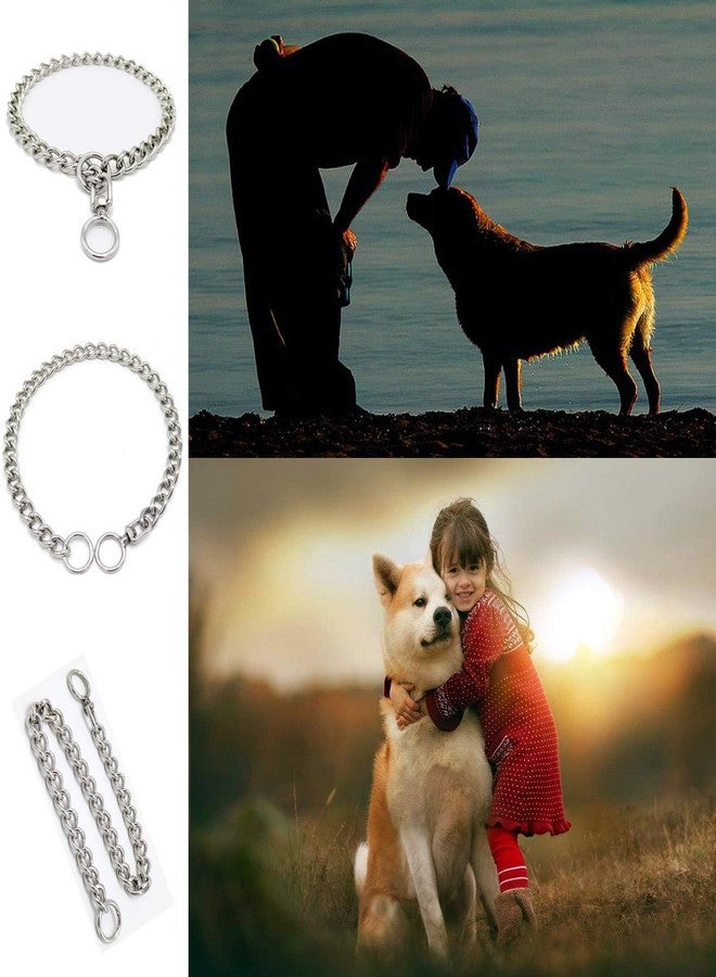 AncBace Dog Collar Metal Chain Stainless Steel Collar Adjustable with Buckle Show Slip Collars Strong for Medium Large Dogs Pet Gift - Image 4