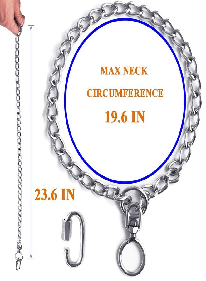 AncBace Dog Collar Metal Chain Stainless Steel Collar Adjustable with Buckle Show Slip Collars Strong for Medium Large Dogs Pet Gift - Image 5