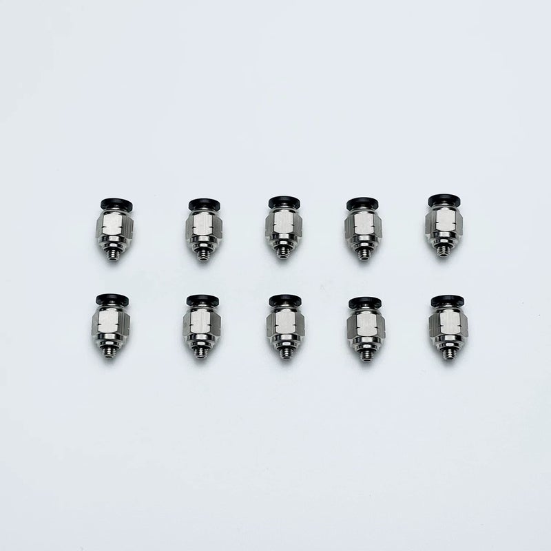 VETLEY Pneumatic PC1/4-U10 Male Straight Air Hose Connectors 1/4" Tube OD x 10-32 Inch UNF Thread Push to Connect Fittings (Pack of 10) - Image 3