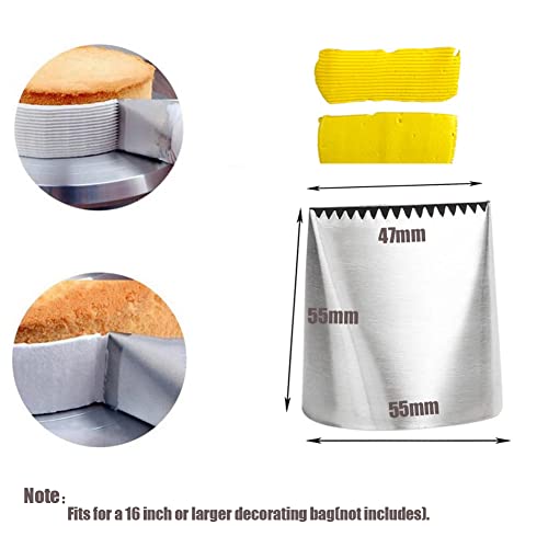 Bmaacye Cake Icer Tips, Large Decorating Icing Tips, Round Opening, Stainless Steel, Silver, 3 Pcs - Image 3