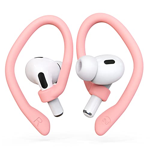 DamonLight Ear Hooks 2 Pairs for AirPods Pro 2 & 1, AirPods 4 & 3, Anti-Slip Comfortable Fit, Ergonomic Design, Accessories (Medium, Pink) - Image 1