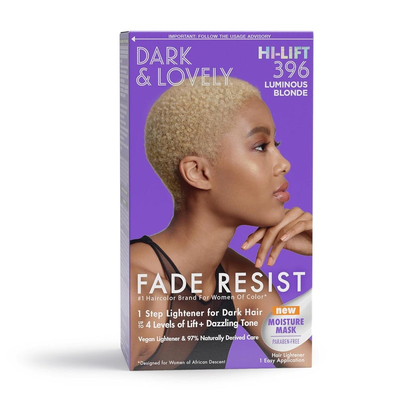 SoftSheenCarson Dark and Lovely Fade Resist Rich Conditioning Hair Color Permanent Hair Color Up To 100 percent Gray Coverage Brilliant Shine with Argan Oil and Vitamin E Luminous Blonde 2 Count