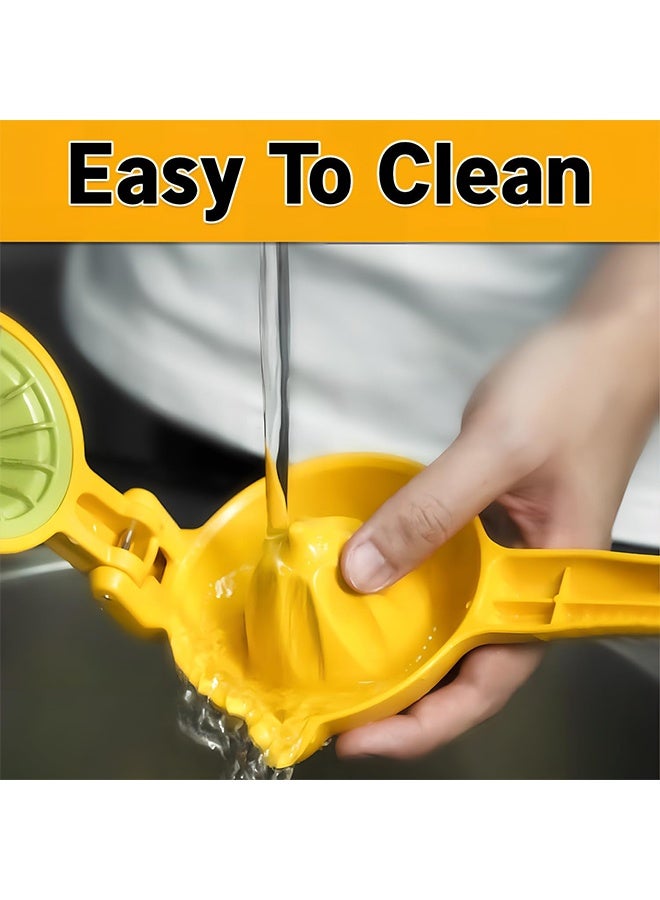 Multifunctional Manual Lemon Juicer,Fruit Juicer Citrus Lemon Squeezer Household Small Lemon Clip Squeezer Hand Press Kitchen Tool for Lemon Juice (yellow)  - Image 5
