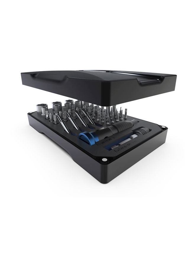 NIBEMINENT 61-Piece Multifunctional Screwdriver Set Black/Silver/Blue  - Image 3