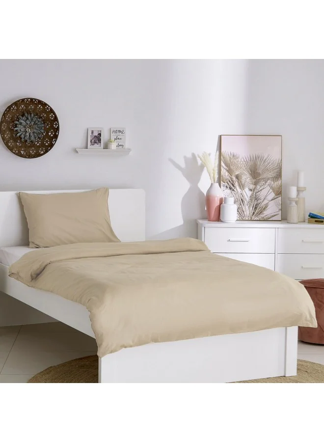 Home Box Ballina 2-Piece Solid Cotton Single Duvet Cover Set 200 x 135 cm