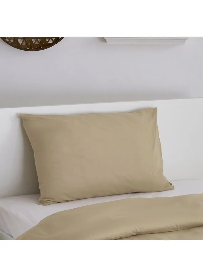 Home Box Ballina 2-Piece Solid Cotton Single Duvet Cover Set 200 x 135 cm
