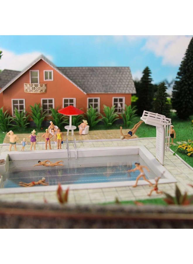 Evemodel (P8720) - P8720 40pcs Model Trains Swimming Figures 1:87 Scale HO Scale People Scenery Layout Landscape Miniature - Image 2