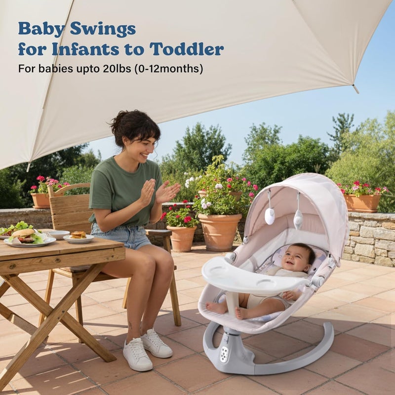 SOFTIES Electric Baby Swing Cradle Automatic Rocker | Cradle for Newborn Baby 0–12 Months | Baby Sleeping Swing | Automatic Electric Cradle for Infants - Image 2