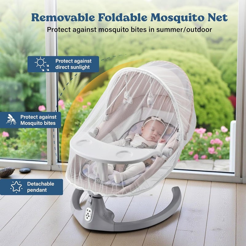SOFTIES Electric Baby Swing Cradle Automatic Rocker | Cradle for Newborn Baby 0–12 Months | Baby Sleeping Swing | Automatic Electric Cradle for Infants - Image 4