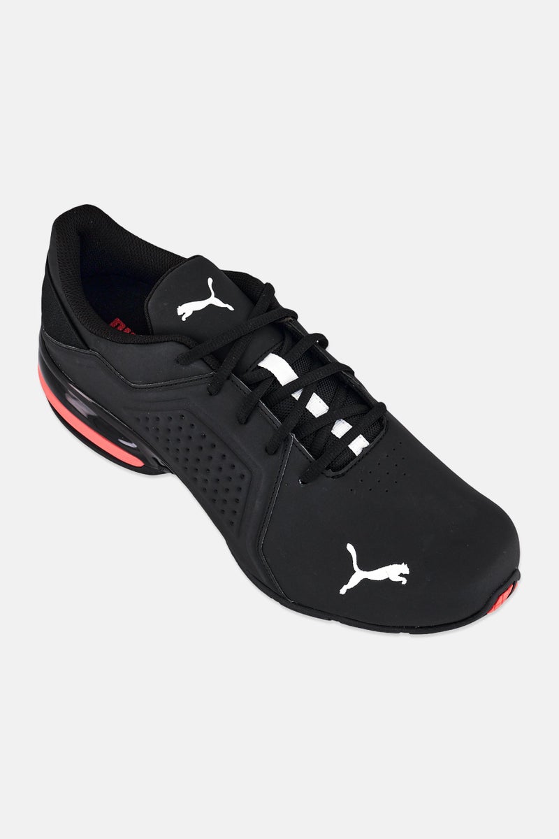 PUMA Men Viz Runner Lace Up Running Shoes, Black - Image 1