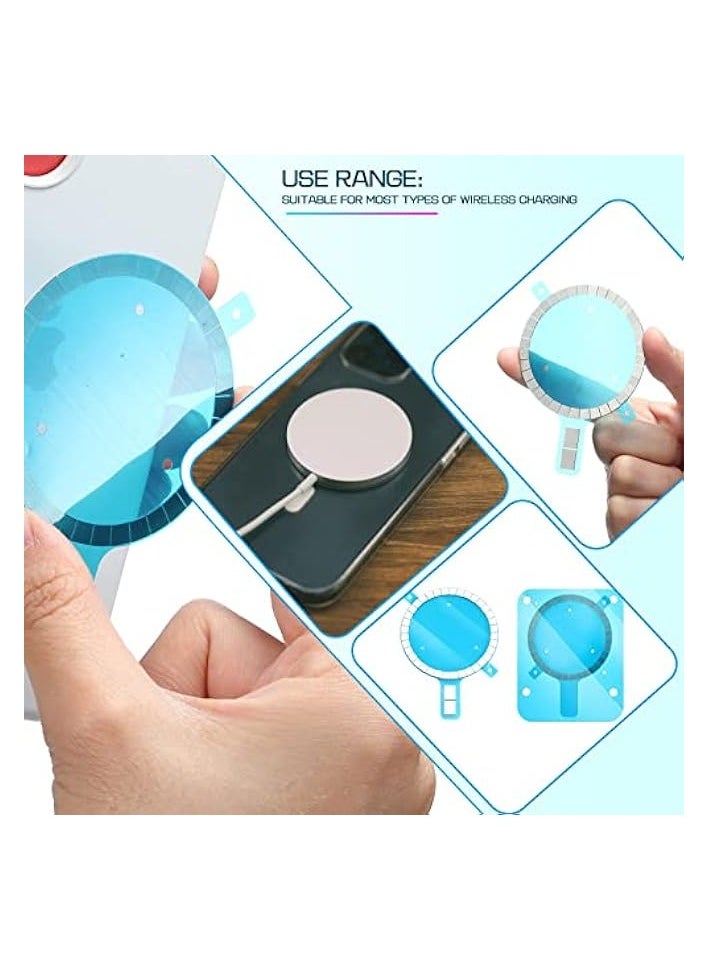 erorex - Magnetic Stickers for Magsafe, Wireless Charging Receiver Magnet, Magnetic Wireless Charging Magnet Round Phone Case Magnet Sticker, - Image 1