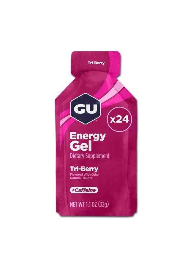 Gu Energy جيل الطاقة الرياضي الأصلي، توت ثلاثي، علبة 24 حبة - Image 1