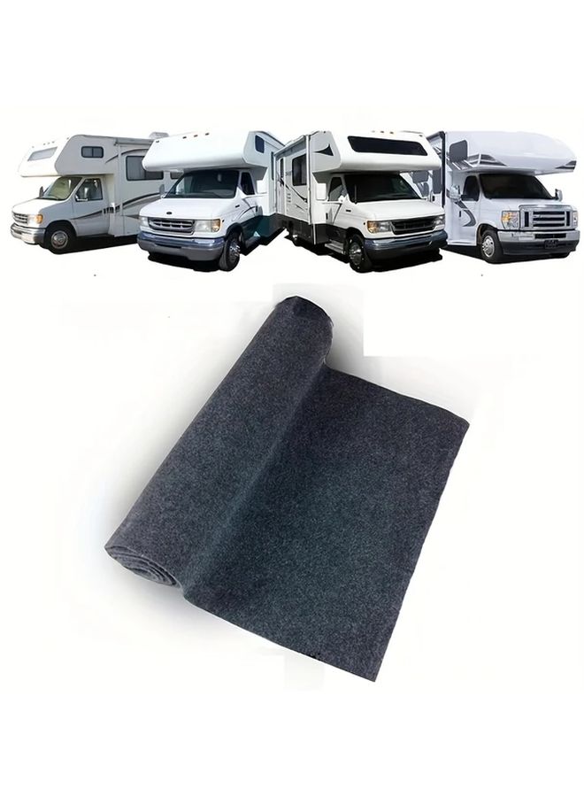 Black 39x79 Inch 4 Way Stretch Carpet Lining For Van Floor Protection - Image 5