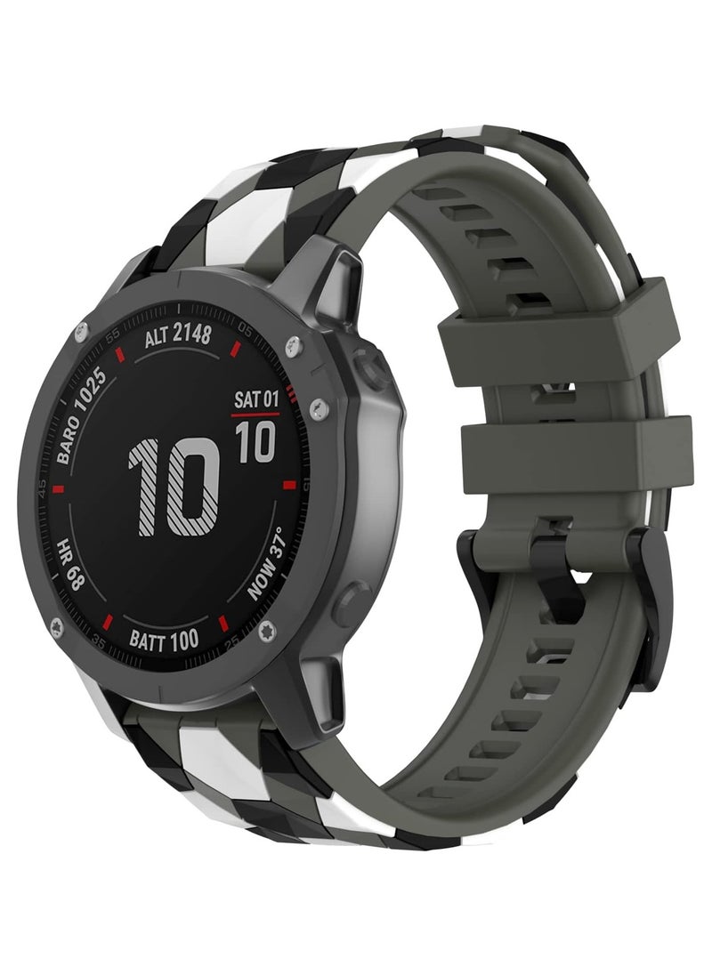 SYOSI Watch Strap Band for Garmin Fenix 5/6/7/935 22mm Width Soft Silicone Replacement Band Watch Strap for Fenix 7/Fenix 6/Fenix 6 Pro/Fenix 5/Fenix 5 Plus/Forerunner 935/Forerunner945  - Image 1