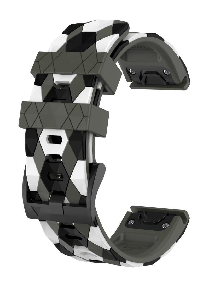 SYOSI - Watch Strap Band for Garmin Fenix 5/6/7/935 22mm Width Soft Silicone Replacement Band Watch Strap for Fenix 7/Fenix 6/Fenix 6 Pro/Fenix 5/Fenix 5 Plus/Forerunner 935/Forerunner945 - Image 1