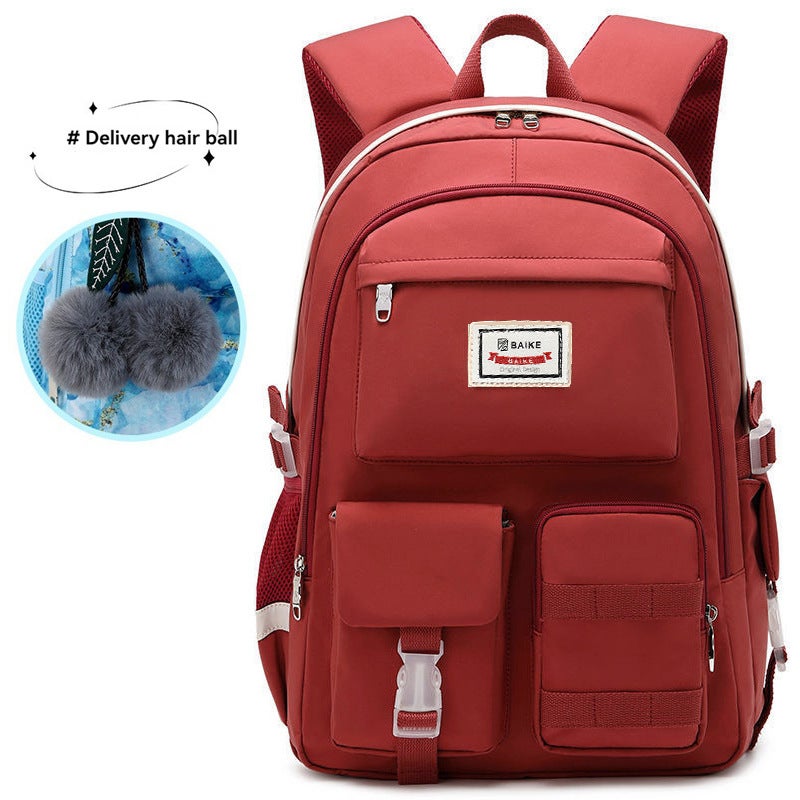 Large Capacity Student Backpack with 15.6-inch Laptop Compartment, Multi-Pocket, Ergonomic Design