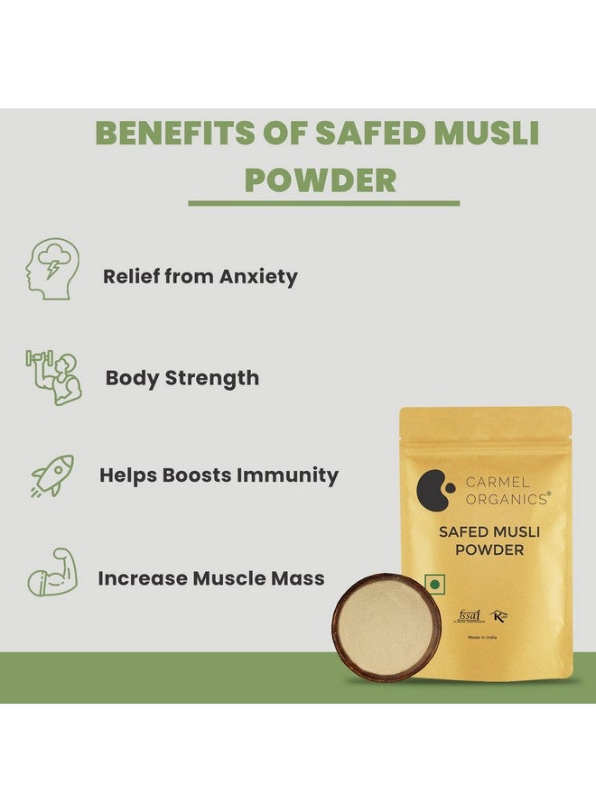 CARMEL ORGANICS CARMEL ORGANICS Safed Musli Root Powder 100 Grams | Natural | Non-GMO | Siva Musli Podi/Shweta Musli Hudi | Chlorophytum Borivilianum | No Added Preservatives  - Image 3