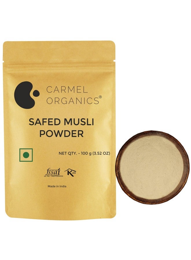 CARMEL ORGANICS CARMEL ORGANICS Safed Musli Root Powder 100 Grams | Natural | Non-GMO | Siva Musli Podi/Shweta Musli Hudi | Chlorophytum Borivilianum | No Added Preservatives  - Image 1