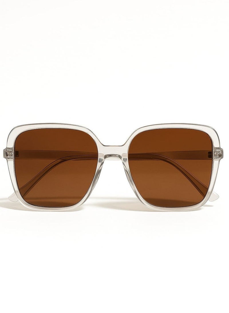 Retro Unisex Retro Square Classic Frame Slim Temple Anti-Glare Sunshades For Driving Travel - Image 2