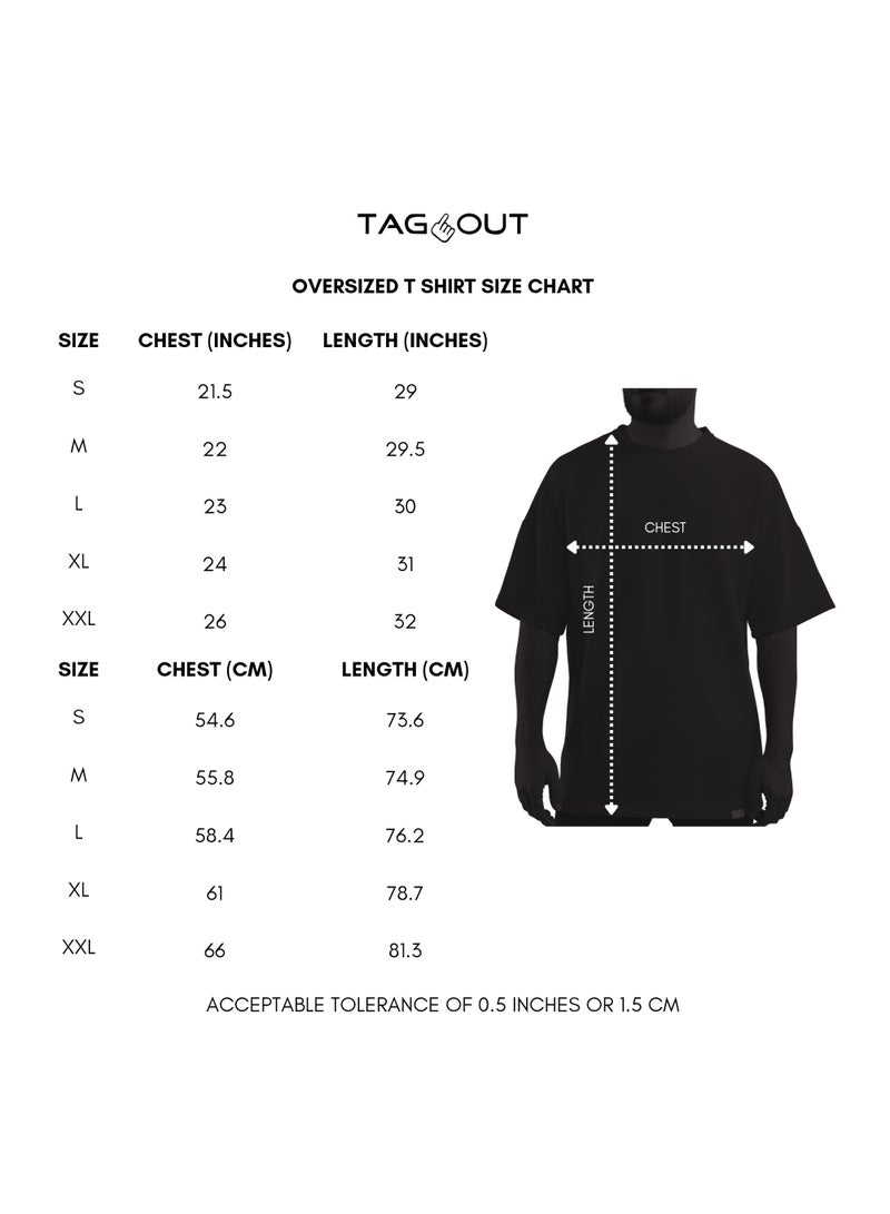 TAG OUT Unisex Summer Oversized Loose T-shirt Drop Shoulder Boxy Fit  - Image 4