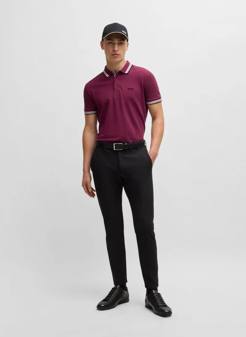 بوس Cotton-piqué Paddy polo shirt with contrast logo