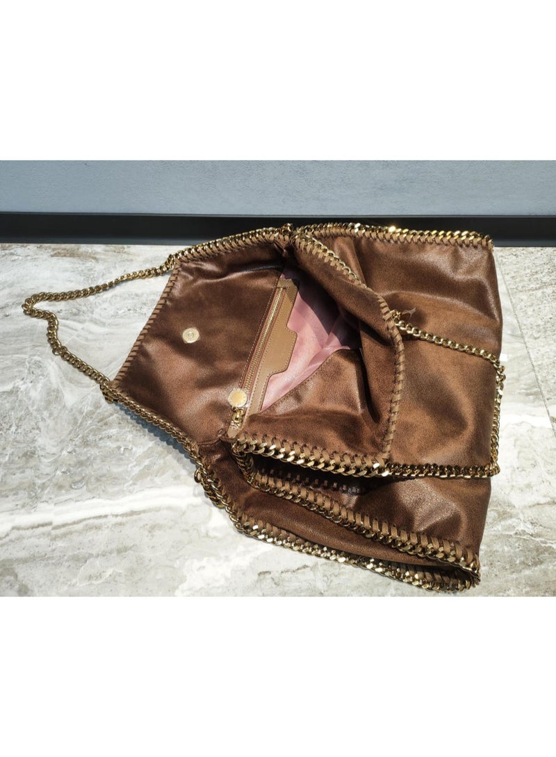 stella falabella chain Fold-Over LARGE size tote bag - Image 3