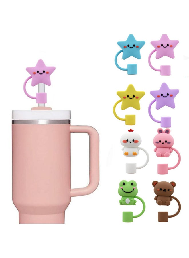 Hot Sale Straw Cap Dustproof Straw Protective Cover Chicken Shape Cute Star Straw Plug 10mm-Color:Small Gloves 10mm-Specifications:Bag Without Straw  - Image 4