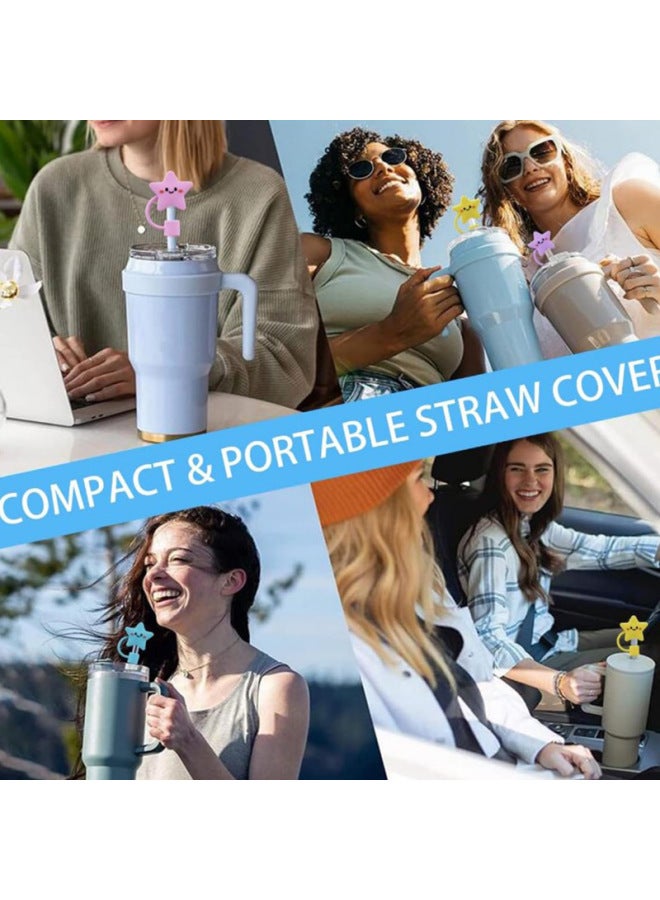 Hot Sale Straw Cap Dustproof Straw Protective Cover Chicken Shape Cute Star Straw Plug 10mm-Color:Small Gloves 10mm-Specifications:Bag Without Straw  - Image 5