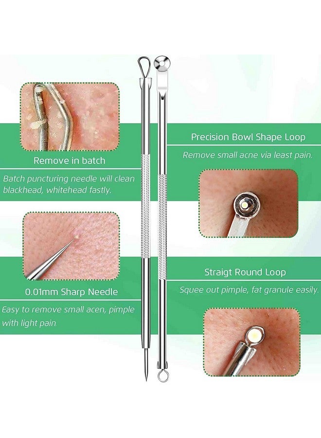 Scheibe Blackhead Remover | Pimple Comedown Extractor Tool with Case | Whitehead Popping | Treatment for Blemish | Zit Removing for Nose Face Skin | Remover Tools Kit - Set of 4 - Image 2