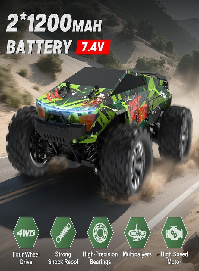 Innofans Fast RC Cars for Adult, 1:18 Fast Remote Control Car 40KMH, 2.4GHz High Speed RC Truck 4WD, Waterproof Monster RC Truck with 2 Rechargeable Batteries, Birthday Gifts for for 8+ Year Old Boys Adults - Image 3