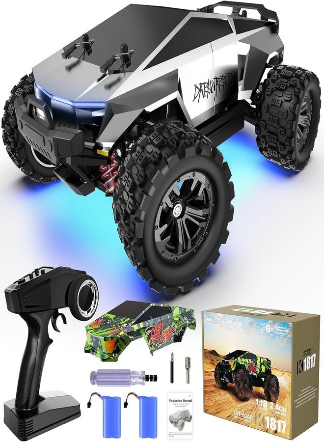 Innofans Fast RC Cars for Adult, 1:18 Fast Remote Control Car 40KMH, 2.4GHz High Speed RC Truck 4WD, Waterproof Monster RC Truck with 2 Rechargeable Batteries, Birthday Gifts for for 8+ Year Old Boys Adults - Image 1