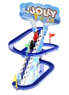 PowerTRC PowerTRC Penguin Slide Play Set, Jolly Penguin Race Stair Climbing Sliding Track Toy Set for Kids Toddlers (13 inches)  - Image 4