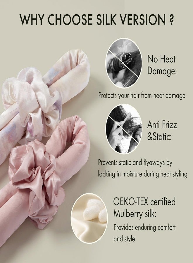 LILYSILK Women 100% Silk Hair Curler Heatless 3pc Set Silk Filled Hair Roller Rods Headband Ribbon Hair Frizz-free Overnight - Image 4