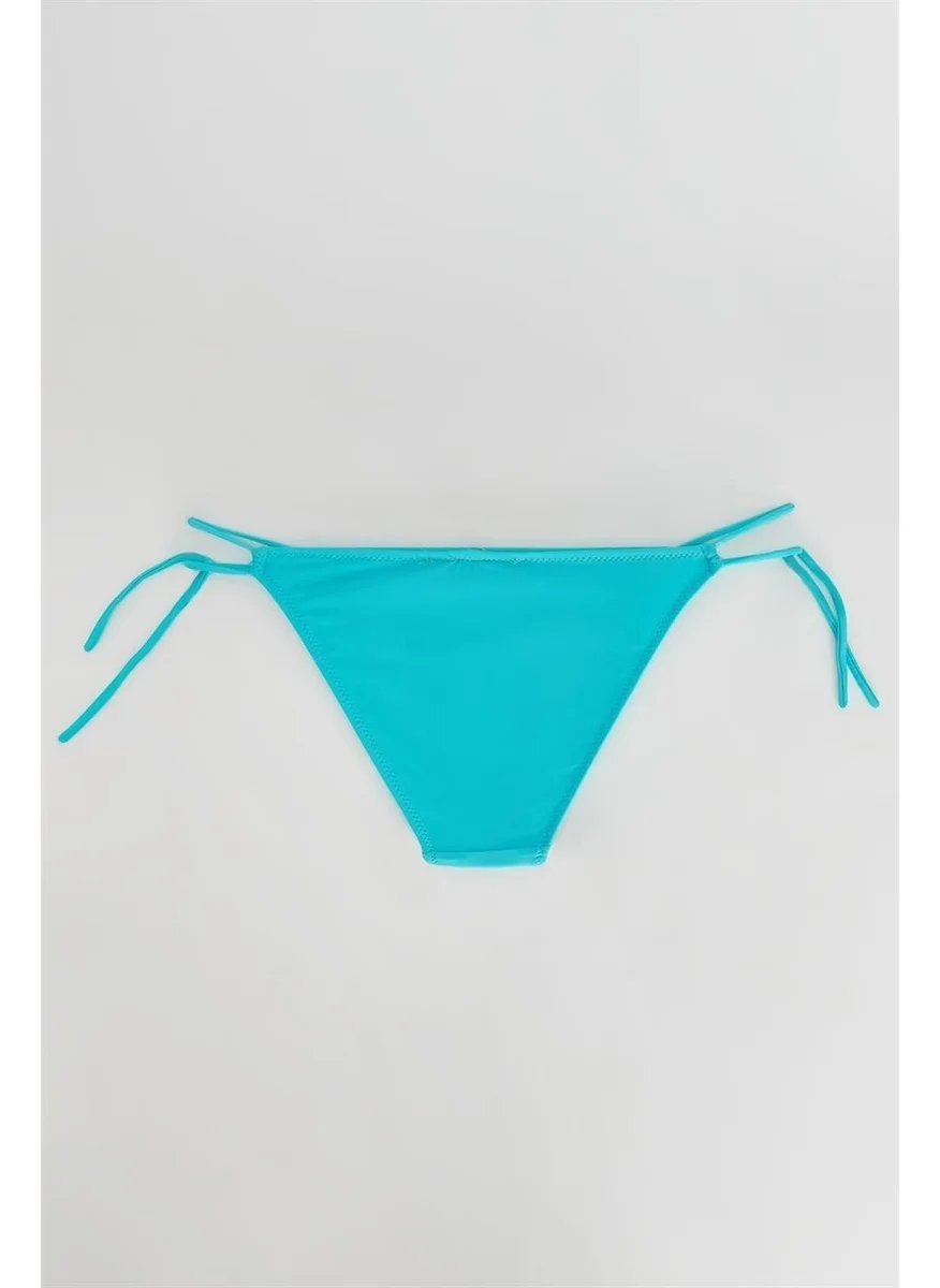 Pieces Of Melon Light Blue Side String Bikini Bottom