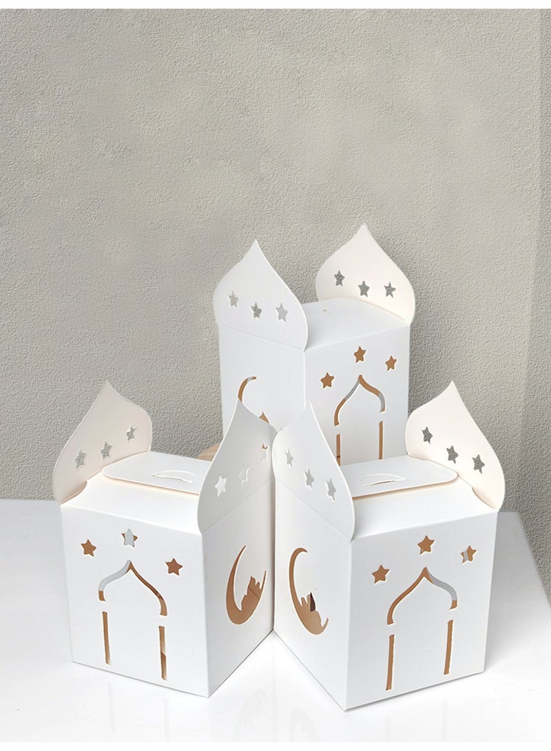 CIMIA 20pcs Candy Distribution Bags & Children's Distribution Paper Boxes, Moon and Star and Mosque Cutout Design - Children's Gifts and Chocolate/Candy Eco-Friendly Paper Boxes - Image 3