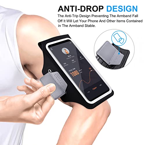 GUZACK Phone Holder for Running with Zipper Pouch, Running Armband for iPhone 16 Pro/15/14/13/12/11 Pro Max/Plus/XR/XS, Galaxy S25/S24/S23/S22, Cell Phone Arm Holder with Key Pocket & Card Slot - Image 5
