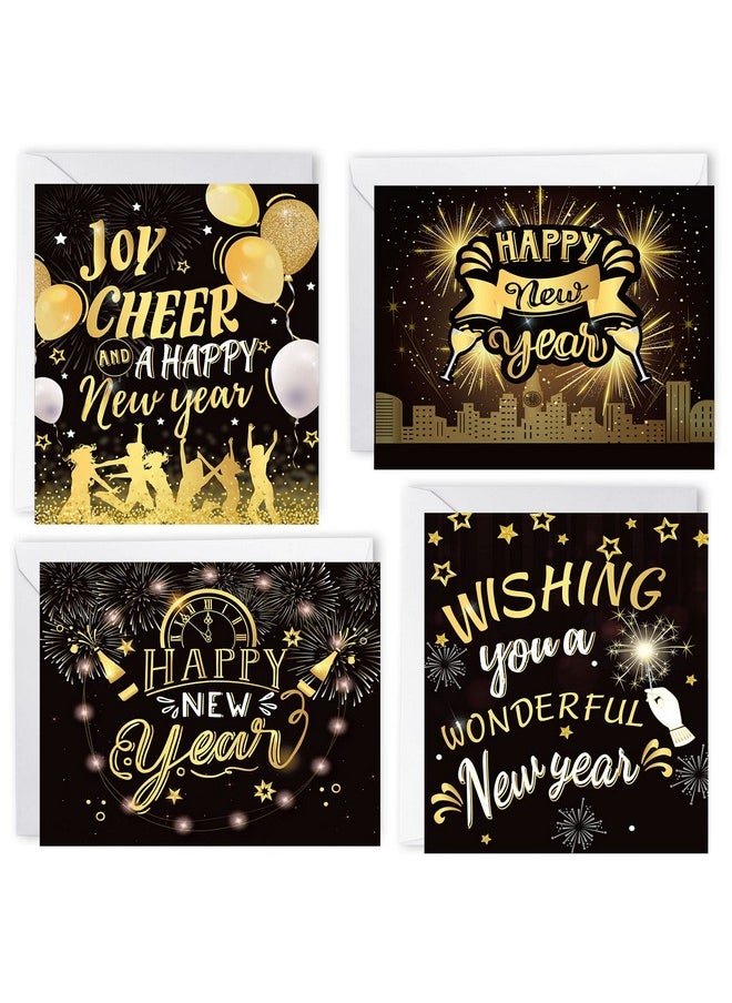 24 Pack Happy New Year Cards 2024 New Year Greeting Cards With Envelopes Happy New Year Card Winter Holiday Black Gold Greetings Cards New Year Gifts Presents For New Years Eve Party Supplies - pzsku/Z9A4865E2A5E03C6E609EZ/45/_/1720608171/d2c7ab34-d2bd-4297-ae53-5d16ae89b6f7