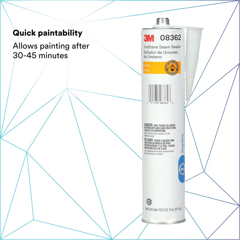 3M Urethane Seam Sealer, 08362, Gray Color, High Solids, Permanently Flexible, 310 mL/10.5 fl oz Cartridge - Image 5