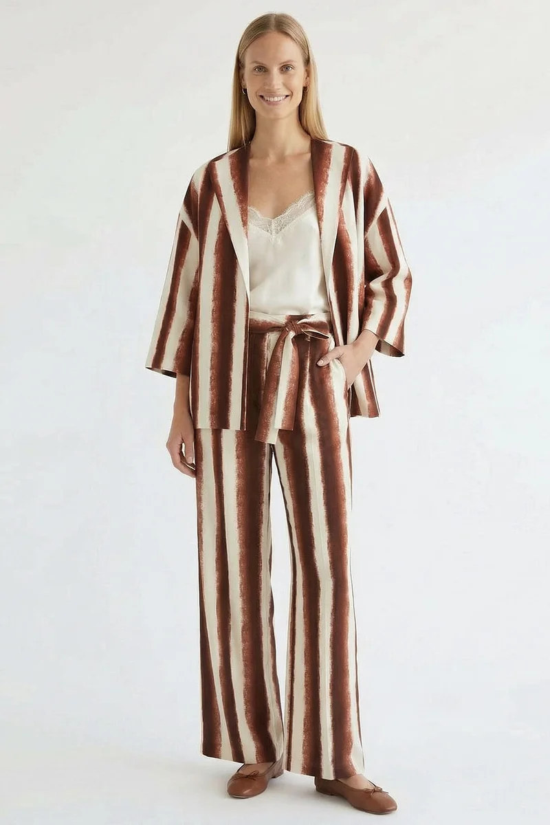 EXQUISE Truvaker Sleeve Jacket Collar Midi Jacket
