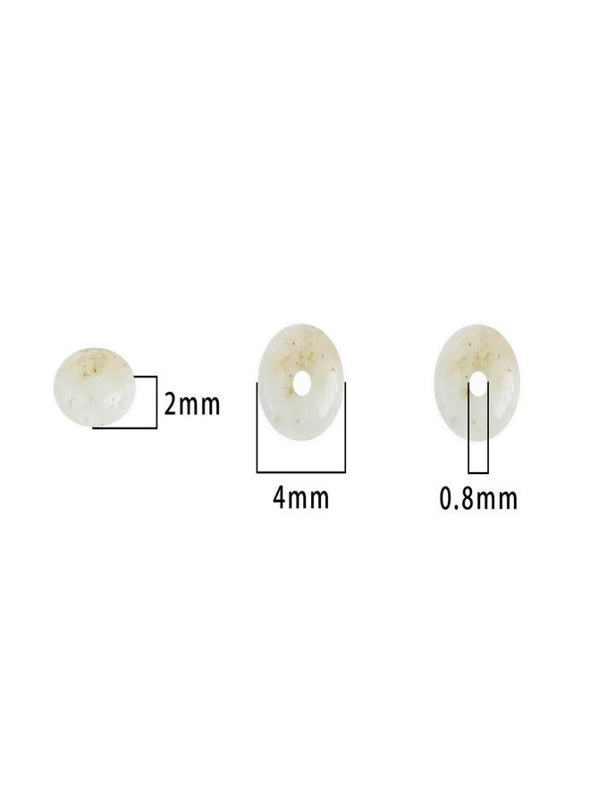 BEADIA Natural Amazonite Spacer Beads Caps Rondelle Disk Loose Semi Gemstone for Beading Jewelry Making 4mmx2mm 38cm - Image 2
