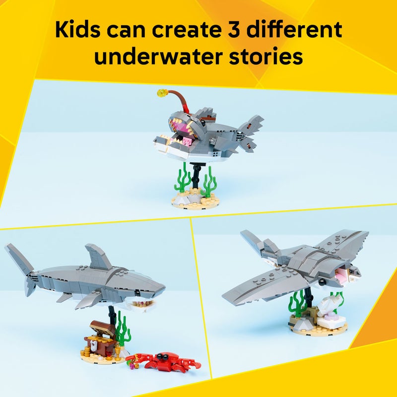 LEGO Creator 3in1 Fierce Shark with a Treasure Chest 31381 (Age 8+, 379 Pieces) - Image 4