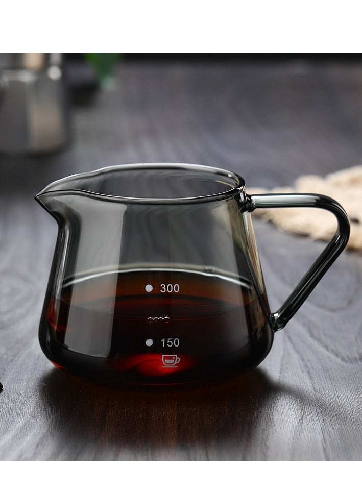 V60 Coffee Server Heat Resistant Glass Pot Pour Over Coffee Tea Server Kettle Coffee Maker Teapot Hand Drip Pour Over Coffee Maker 300ml - Image 2