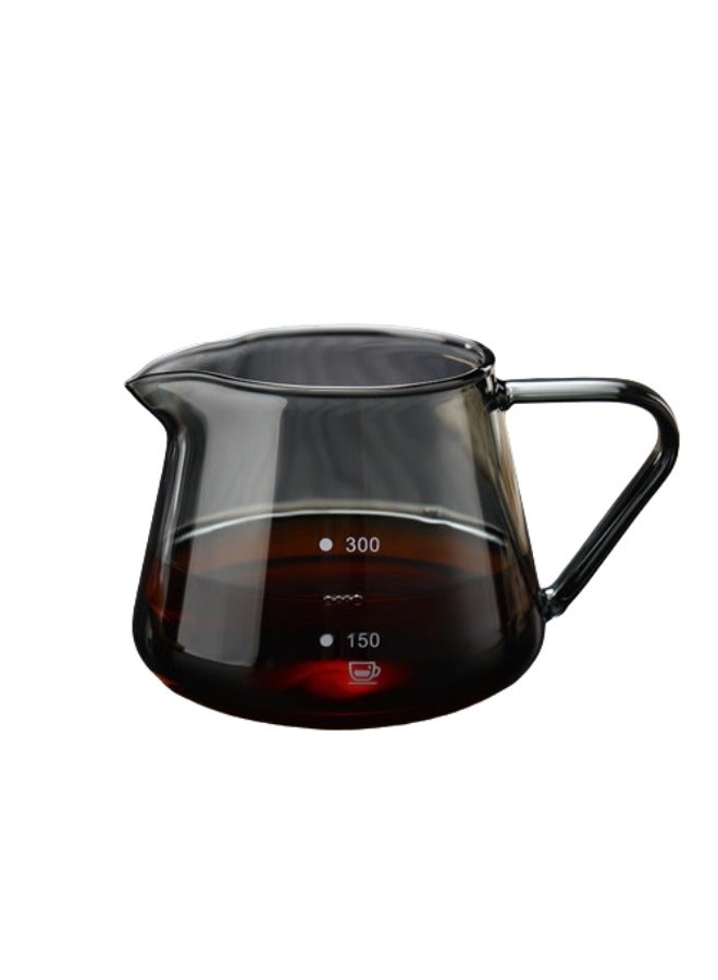 V60 Coffee Server Heat Resistant Glass Pot Pour Over Coffee Tea Server Kettle Coffee Maker Teapot Hand Drip Pour Over Coffee Maker 300ml - Image 1