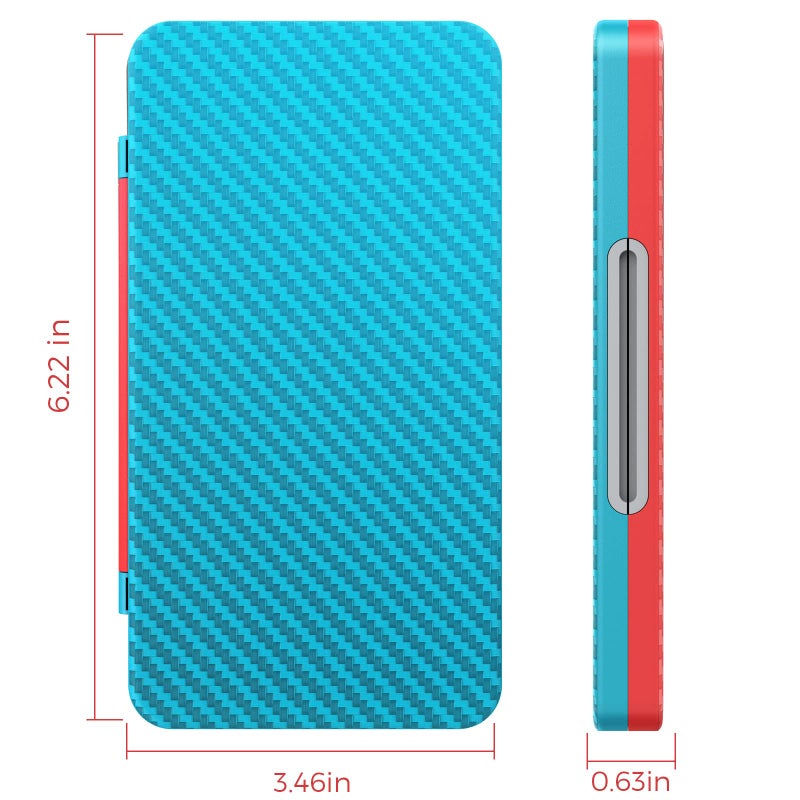HEIYING Game Card Case for Nintendo Switch 2(2025)/ Switch OLED / Lite,Carbon Fibre Surface Processes Design Memory Storage Holder with 24 Game Card Slots and 24 Micro SD Cards Slots - Image 5