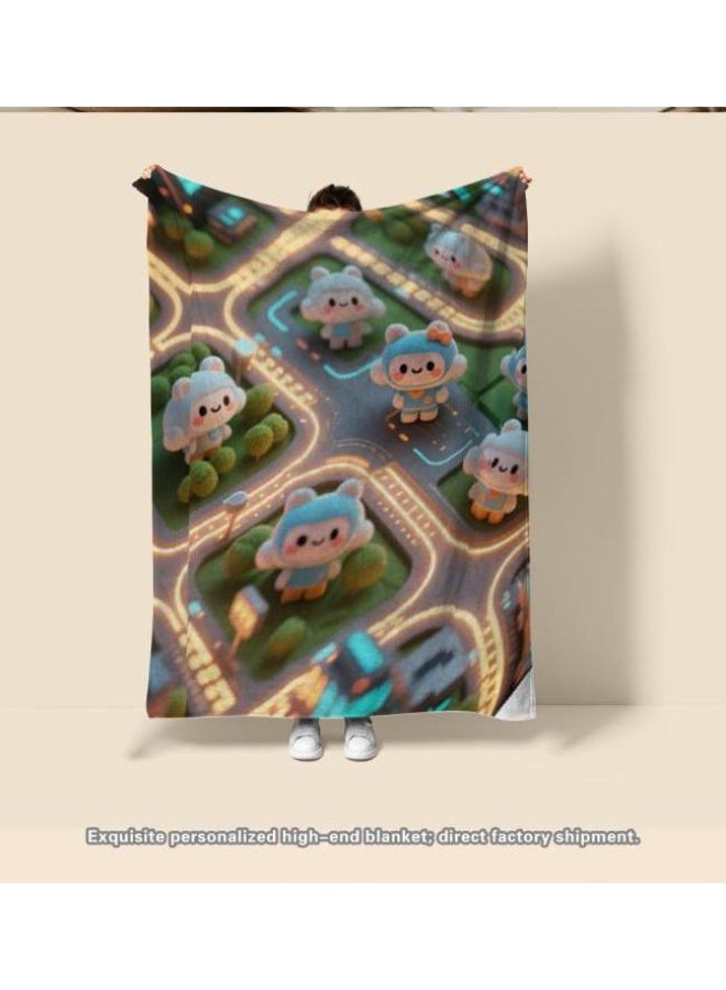 عام بطانية رقيقة من الفانيلا (حرارة ومريحة، ومناسبة للنوم واستخدام اللعبة والغبار والرمل) 150 سم * 200 سم - 943 - Image 3