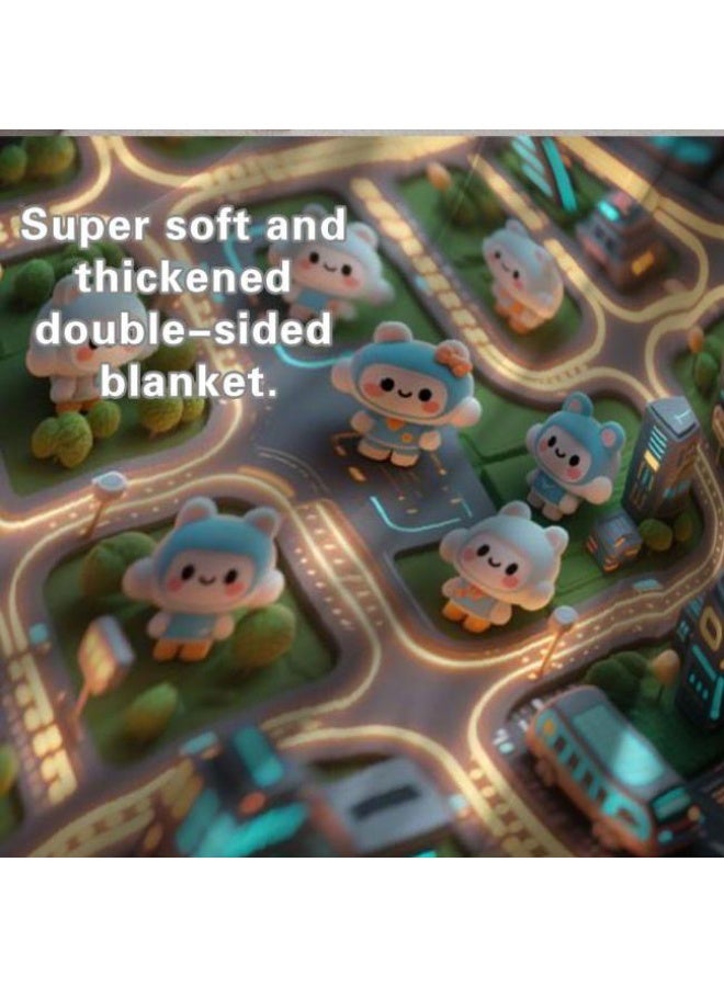 عام بطانية رقيقة من الفانيلا (حرارة ومريحة، ومناسبة للنوم واستخدام اللعبة والغبار والرمل) 150 سم * 200 سم - 943 - Image 5